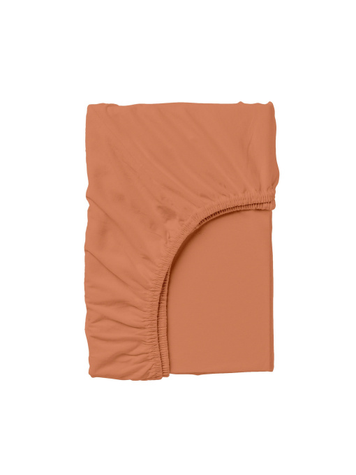 Простынь на резинке ранфорс AMBER Cosas модель Terrakot75_120x200x20 Фото