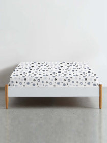 Простирадло на резинці ранфорс THREAD BALLS GREY Cosas модель ThreadBallsGrey_120 Фото