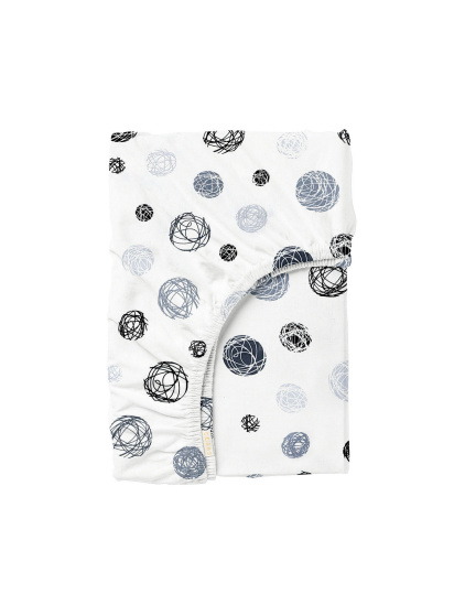 Cosas ­Простирадло на резинці ранфорс THREAD BALLS GREY модель ThreadBallsGrey_70x140x12 - фото