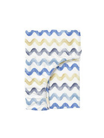 Простирадло на резинці ранфорс WAVES Cosas модель WaveBlueBeige_120 Фото