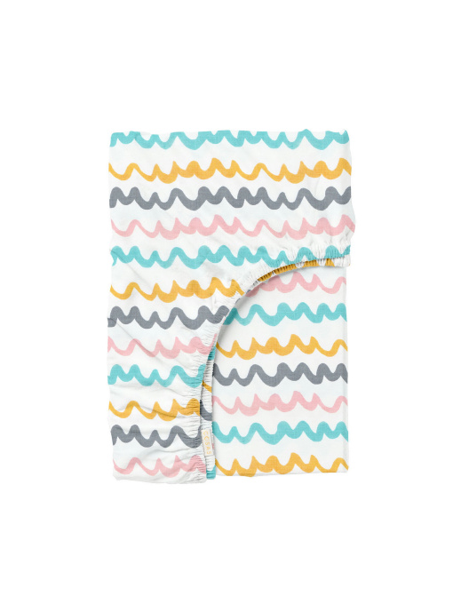 Простынь на резинке ранфорс WAVY LINES Cosas модель WavyLinesColor_120 Фото