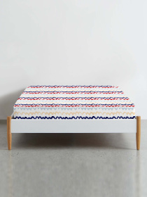 Простынь на резинке ранфорс WAVY LINES Cosas модель WavyLinesRedBlue_120 Фото