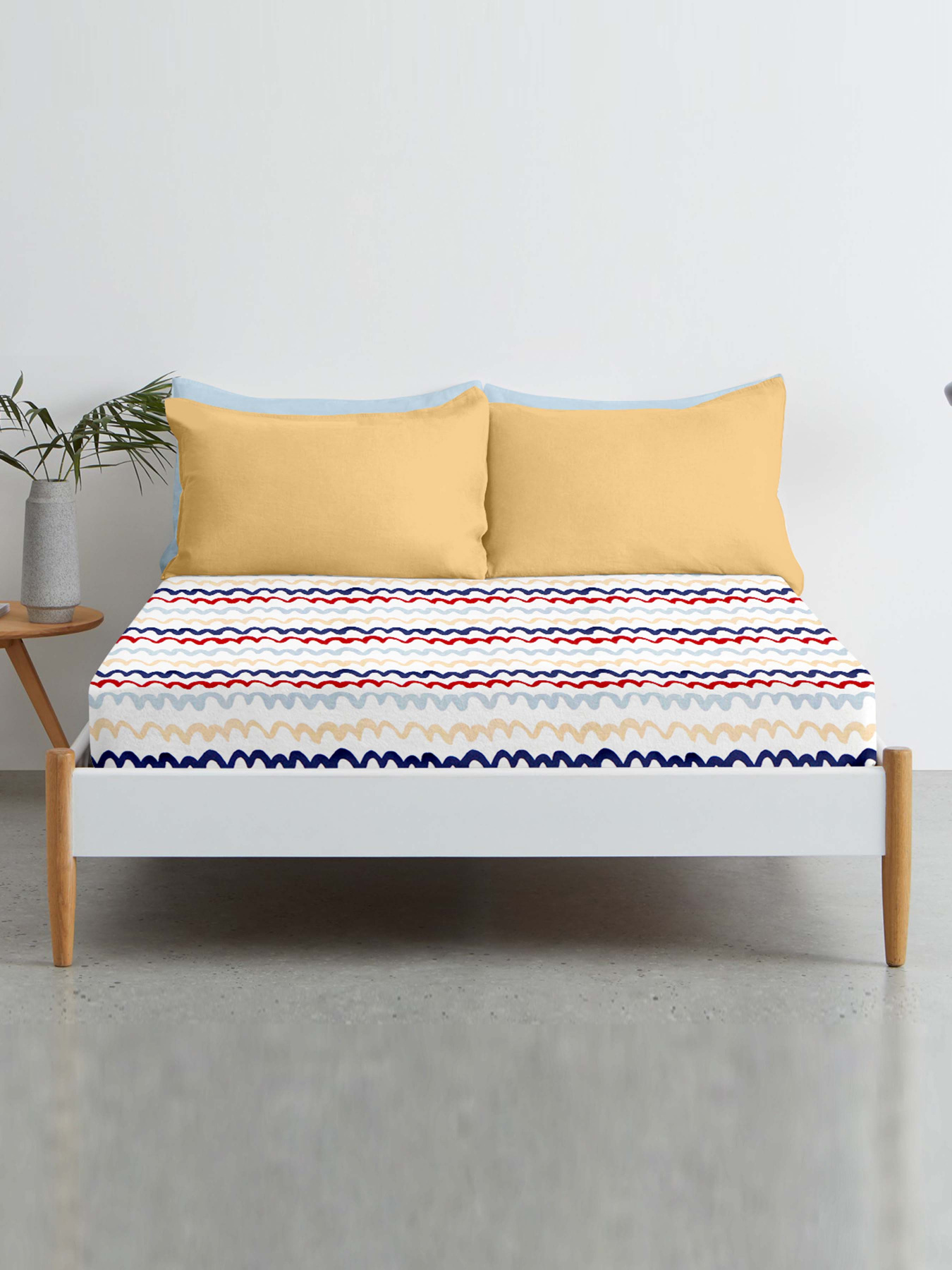 Простынь на резинке ранфорс WAVY LINES Cosas модель WavyLinesRedBlue_120 Простынь на резинке ранфорс WAVY LINES Cosas модель WavyLinesRedBlue_120 Фото