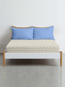 Простирадло на резинці ранфорс BISCUIT ZIGAZAG Cosas модель ZigQuartz-5032_120 Фото