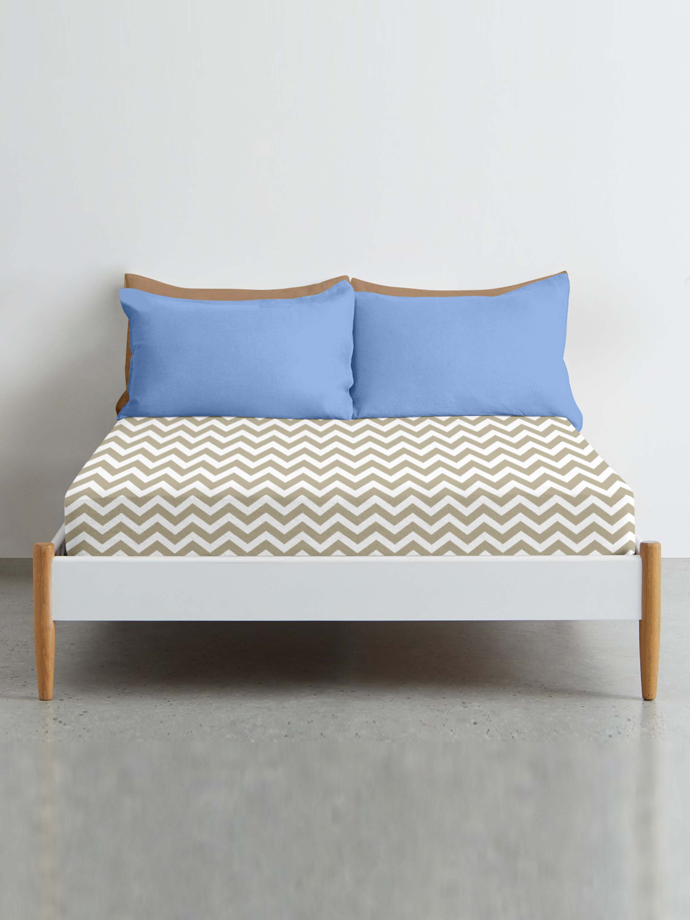 Простынь на резинке ранфорс BISCUIT ZIGAZAG Cosas модель ZigQuartz-5032_120 Фото