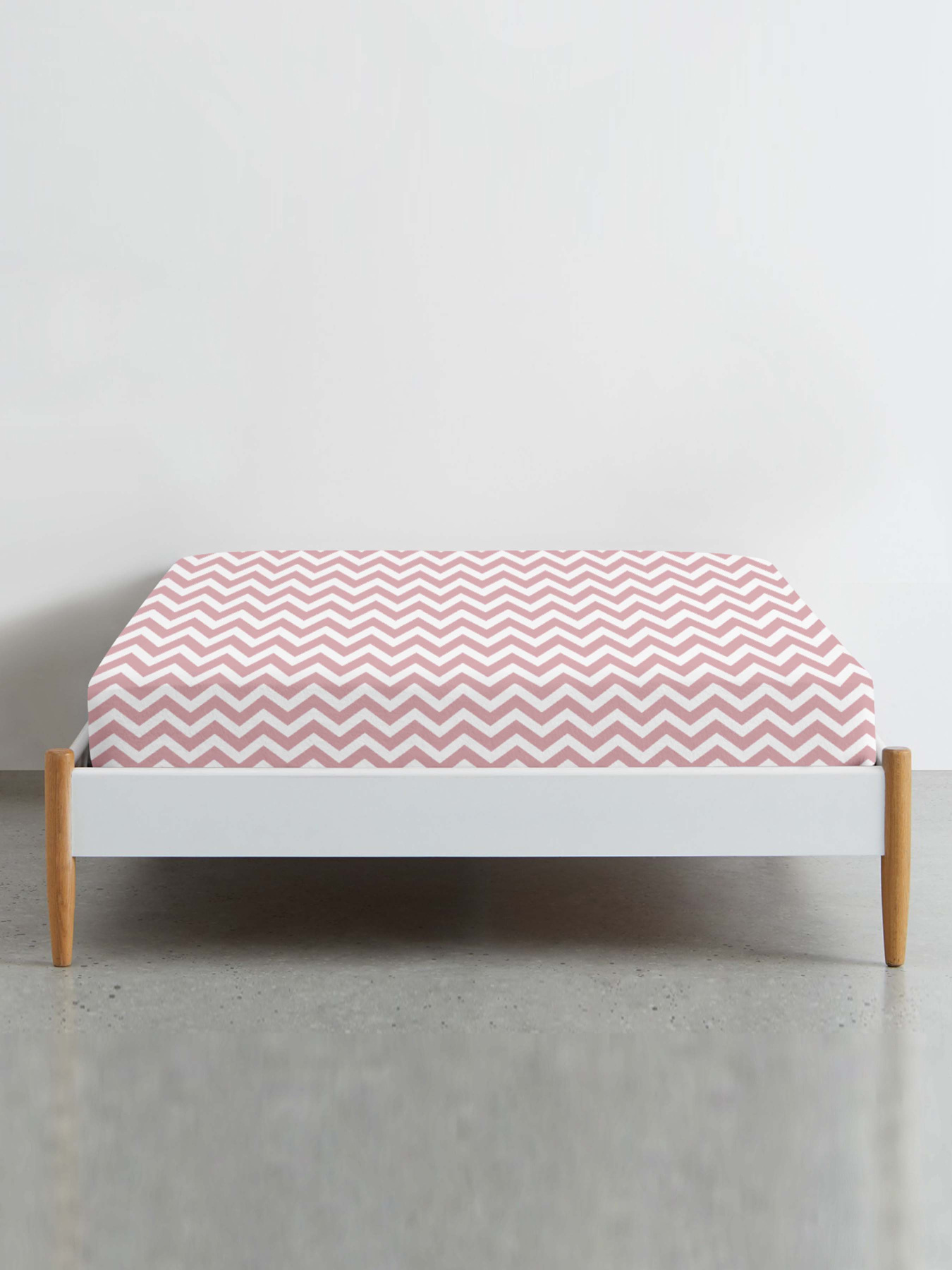 Простирадло на резинці ранфорс ROSE ZIGZAG Cosas модель ZigRose-5004_120 Фото