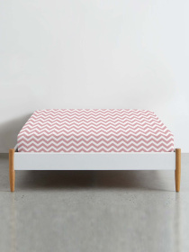 Простирадло на резинці ранфорс ROSE ZIGZAG Cosas модель ZigRose-5004_120 Фото