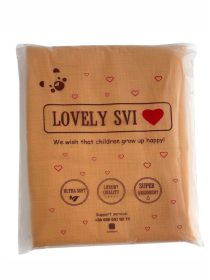 Плед Дитячий Бавовна Муслін  - двосторонній - Жовтий Lovely Svi  модель 301253 Фото