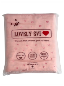Плед Детский  Хлопок Муслин  - двухсторонний - Розовый Lovely Svi  модель 601254 Фото
