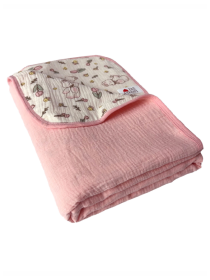 Плед Детский  Хлопок Муслин  - двухсторонний - Розовый Lovely Svi  модель 601254 Фото