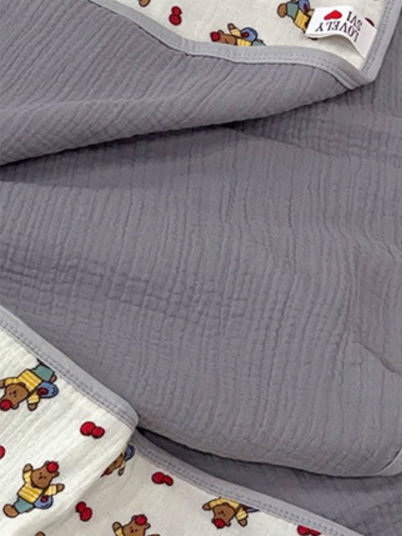 Плед Детский  Хлопок Муслин  - двухсторонний - Серый Lovely Svi  модель 401250 Фото