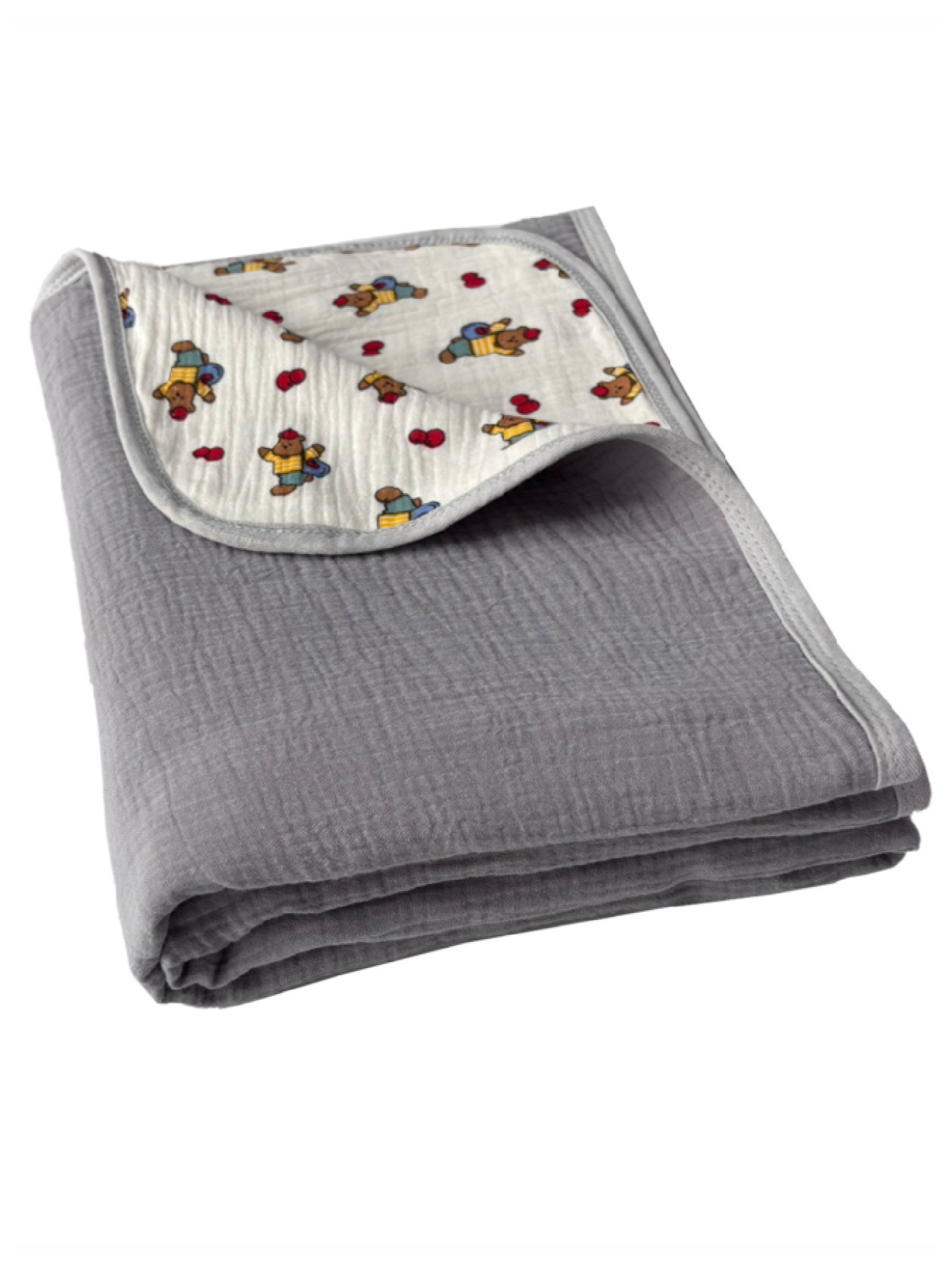 Плед Детский  Хлопок Муслин  - двухсторонний - Серый Lovely Svi  модель 401250 Фото