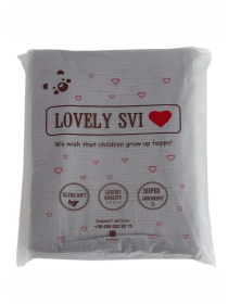 Плед Дитячий Бавовна Муслін  - двосторонній - Сірий Lovely Svi  модель 401250 Фото