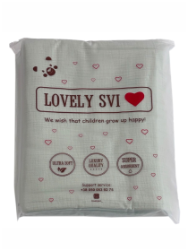 Плед Дитячий Бавовна Муслін  - двосторонній - Зелений Lovely Svi  модель 501257 Фото