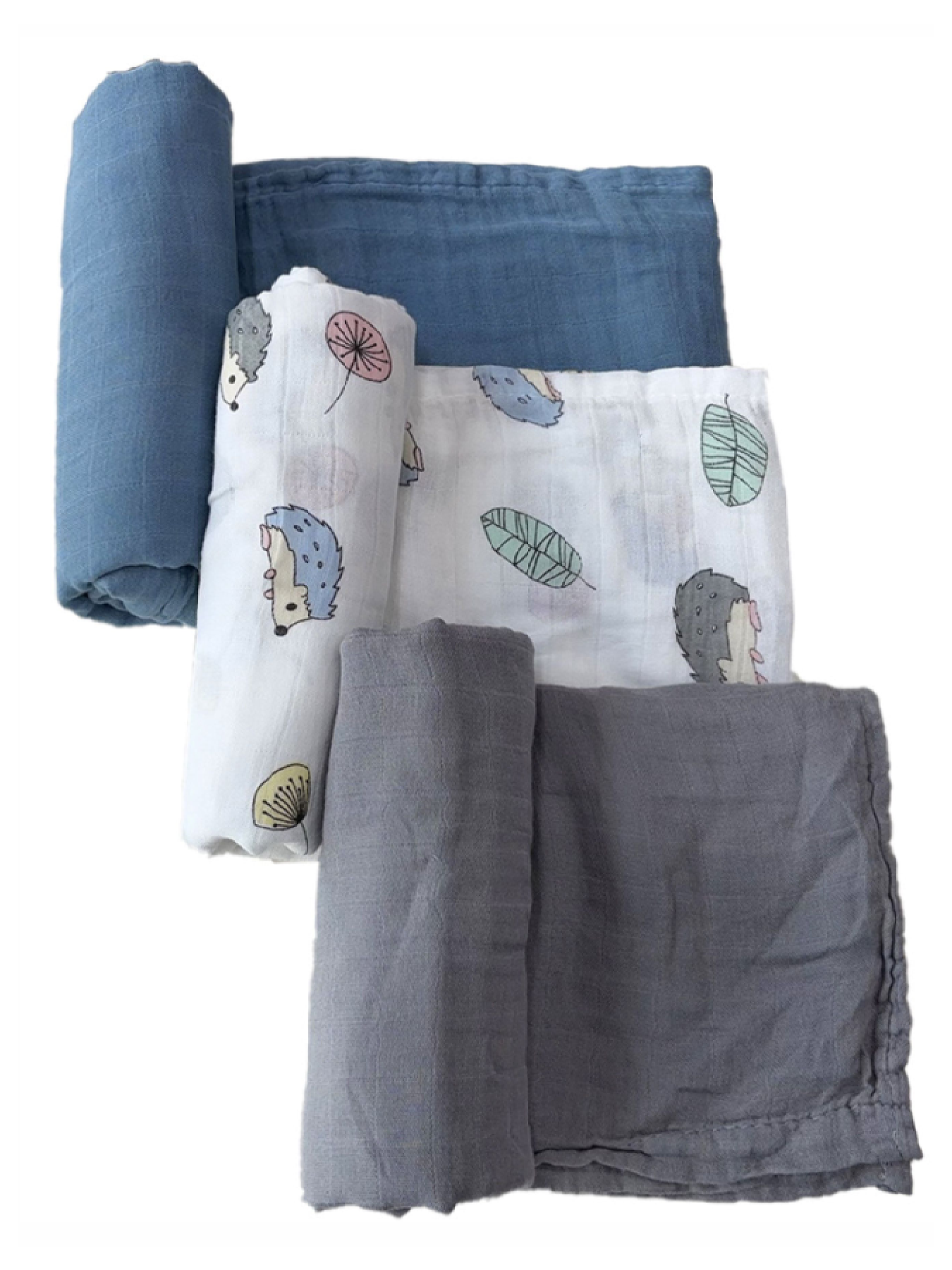 Набір пелюшок органічних  3 шт – м’які, дихаючі, розмір ХL Їжачки Lovely Svi  модель 100125 Фото