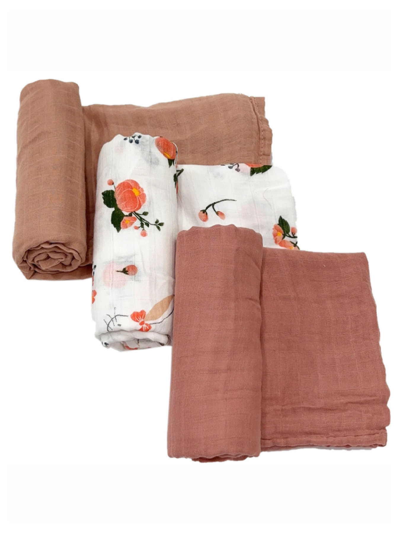 Набор органических пеленок 3 шт – мягкие, дышащие, размер ХL  Зайчики Lovely Svi  модель 120125 Фото