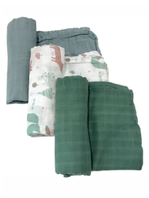 Набір пелюшок органічних  3 шт – м’які, дихаючі, розмір ХL Лісові Звірі Lovely Svi  модель 110125 Фото