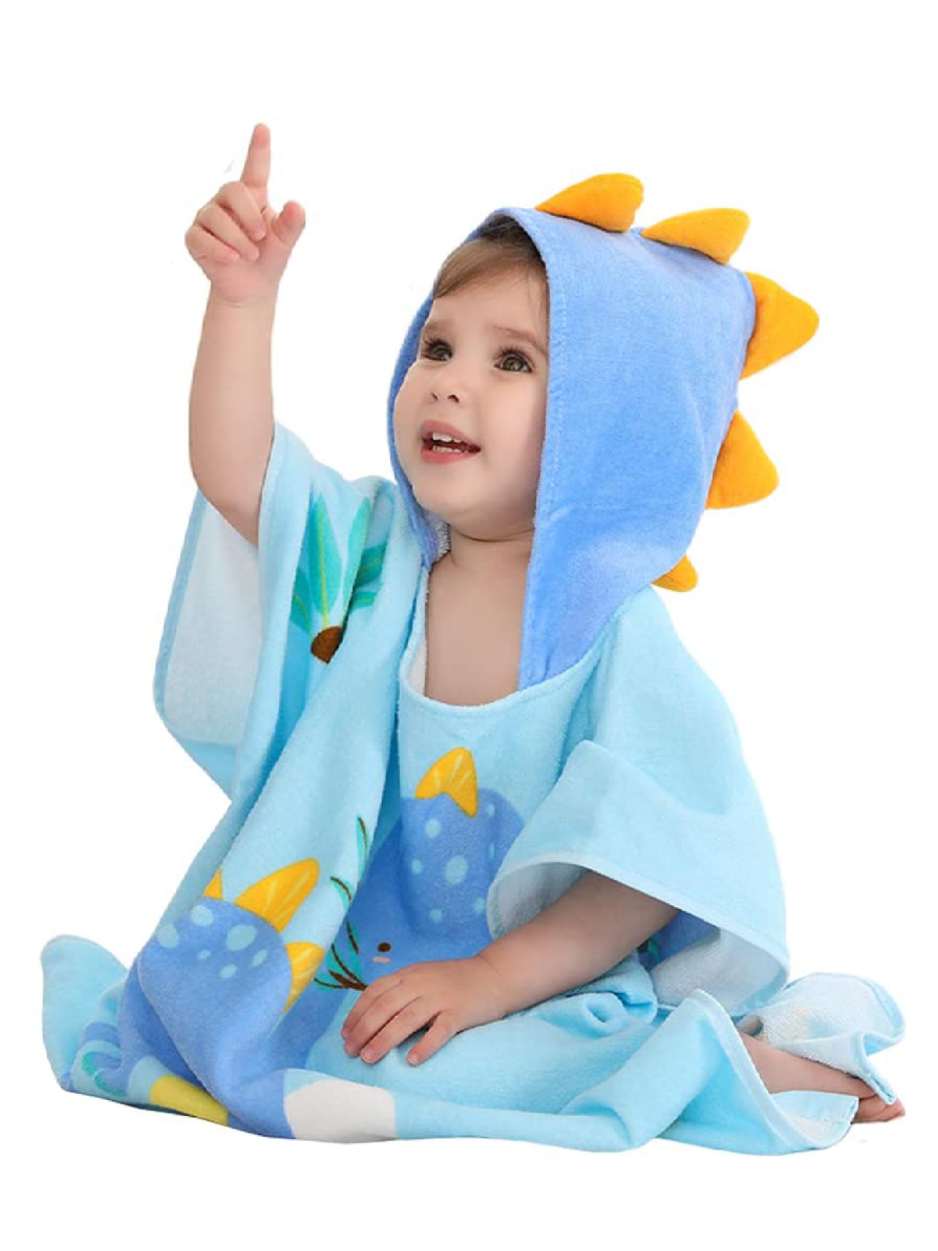 Полотенце - пончо хлопок велюр/махра детское, пляжное, для ванной, басейну Дино Голубой Lovely Svi модель 804123148813 Полотенце - пончо хлопок велюр/махра детское, пляжное, для ванной, басейну Дино Голубой Lovely Svi модель 804123148813 Фото