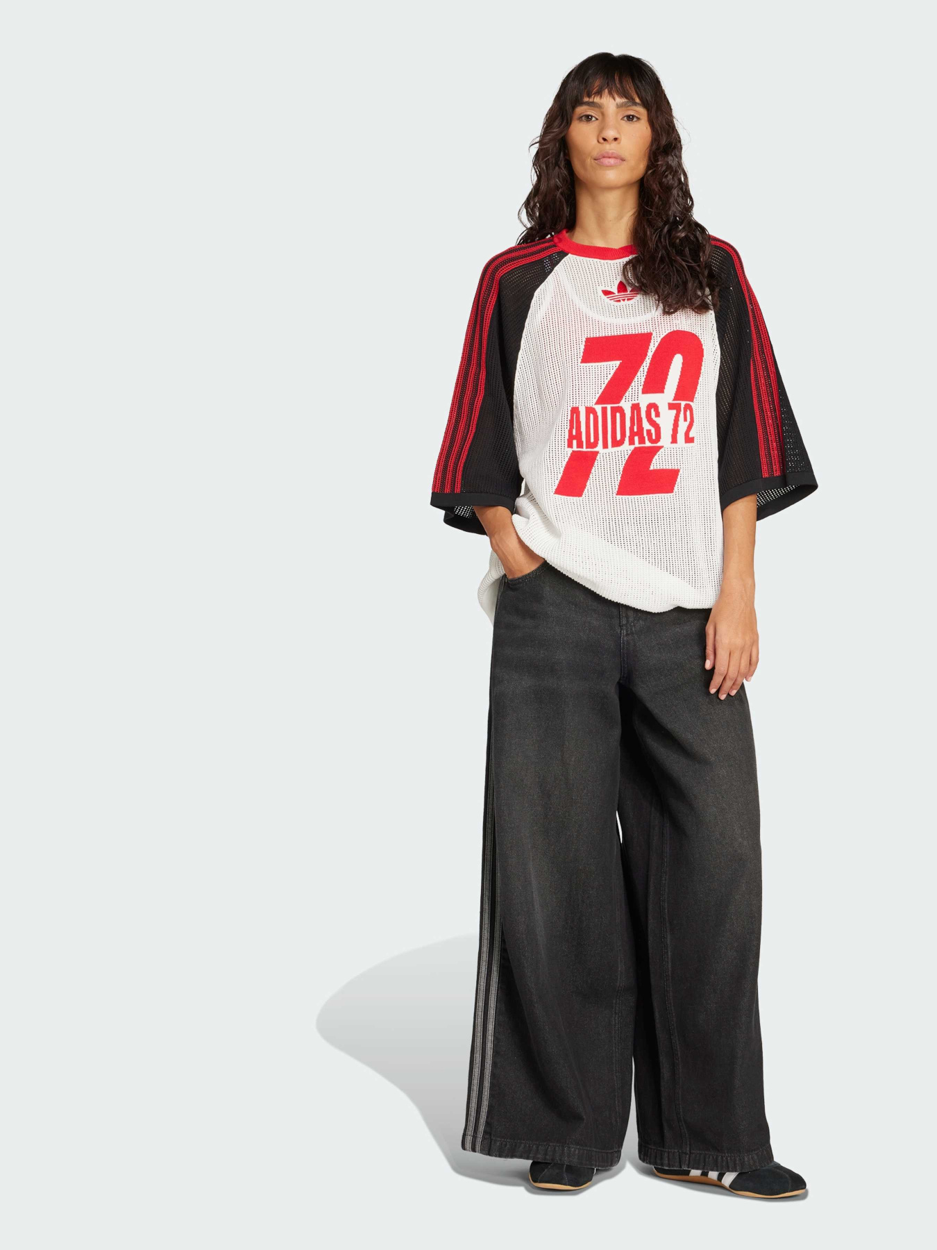 Широкі джинси Adidas Adicolor модель JV7453 Широкі джинси Adidas Adicolor модель JV7453 Фото