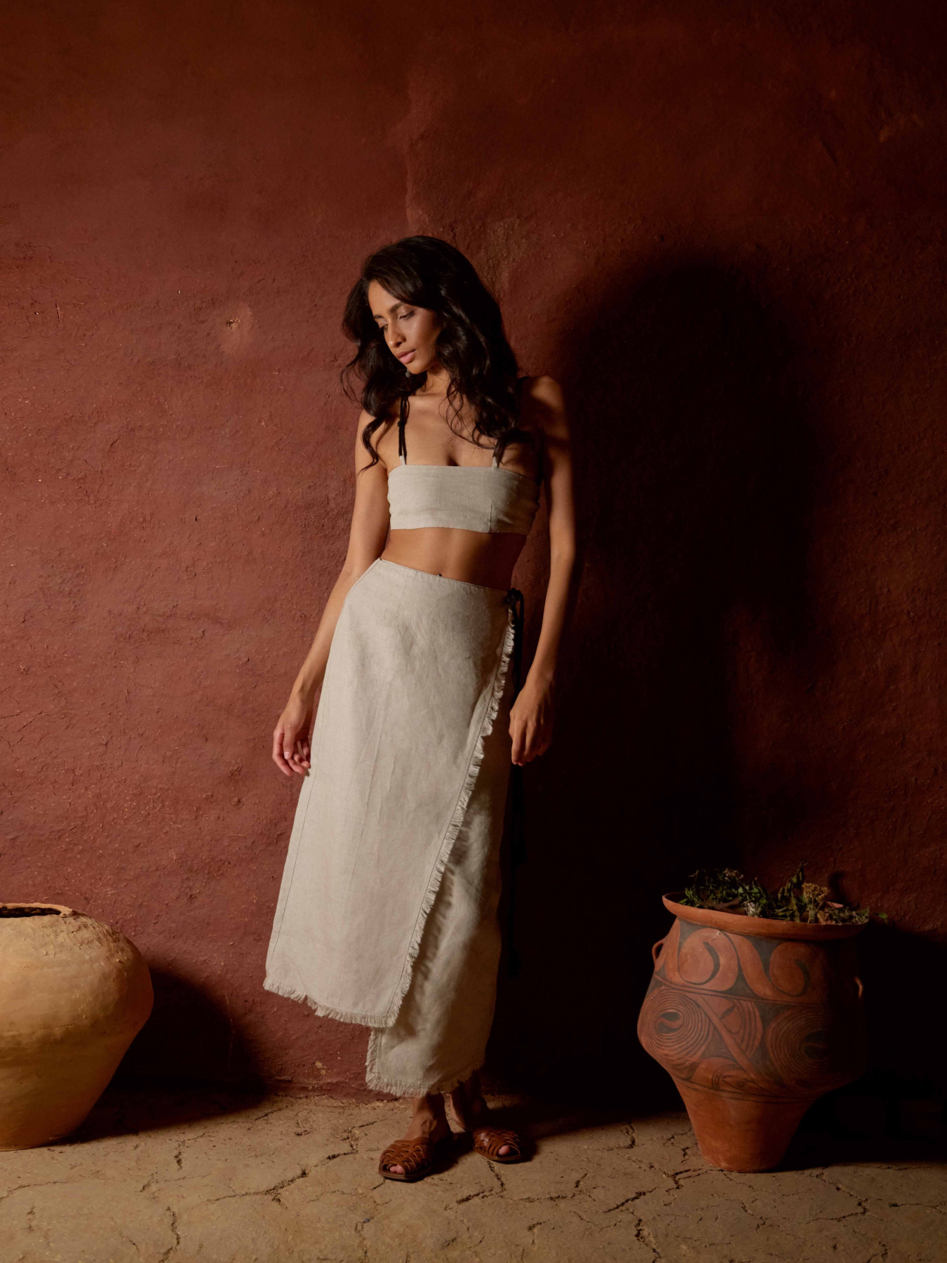 Спідниця міді GNIZDO модель LWSFNLC-001 Фото