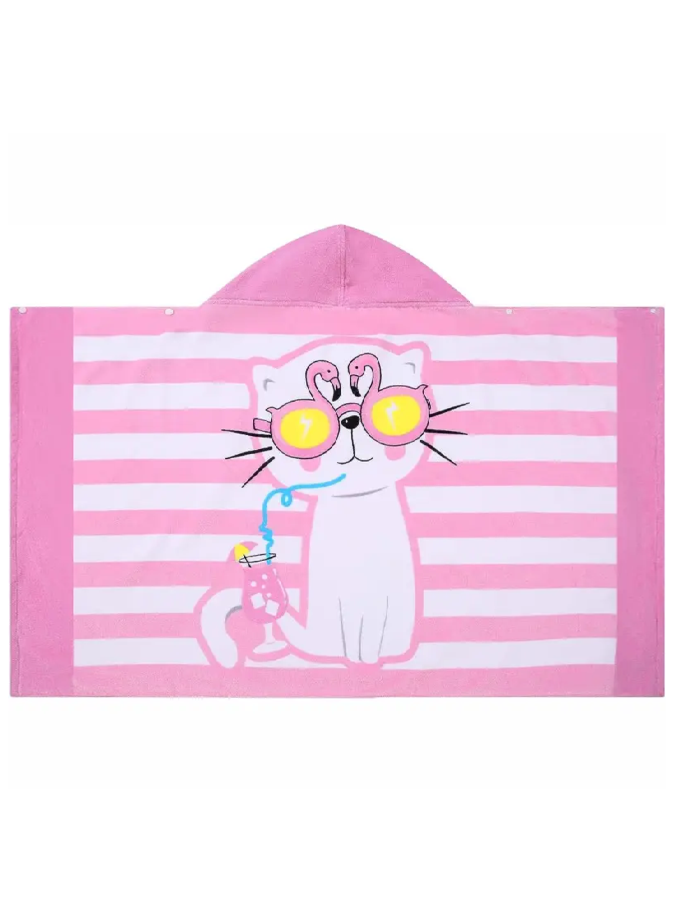 Рушник бавовна велюр/махра дитячий, пляжний, для ванної, басейну - рожевий Котик Lovely Svi модель 140823 Рушник бавовна велюр/махра дитячий, пляжний, для ванної, басейну - рожевий Котик Lovely Svi модель 140823 Фото