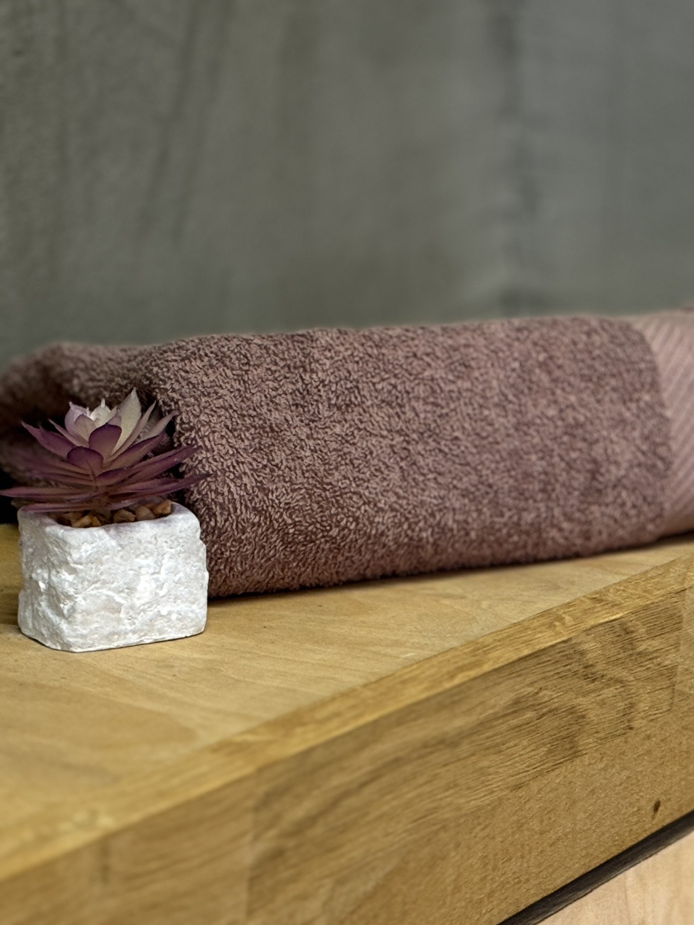 Рушник махровий з бортом кремового кольору Cappuccino Ecotton модель 25245 Фото