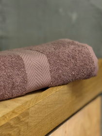 Рушник махровий з бортом кремового кольору Cappuccino Ecotton модель 25245 Фото