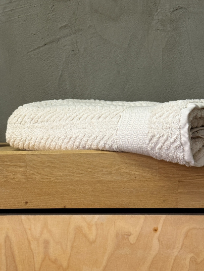 Ecotton ­Рушник махровий з бортом бежевого кольору Beige модель 25229 - фото