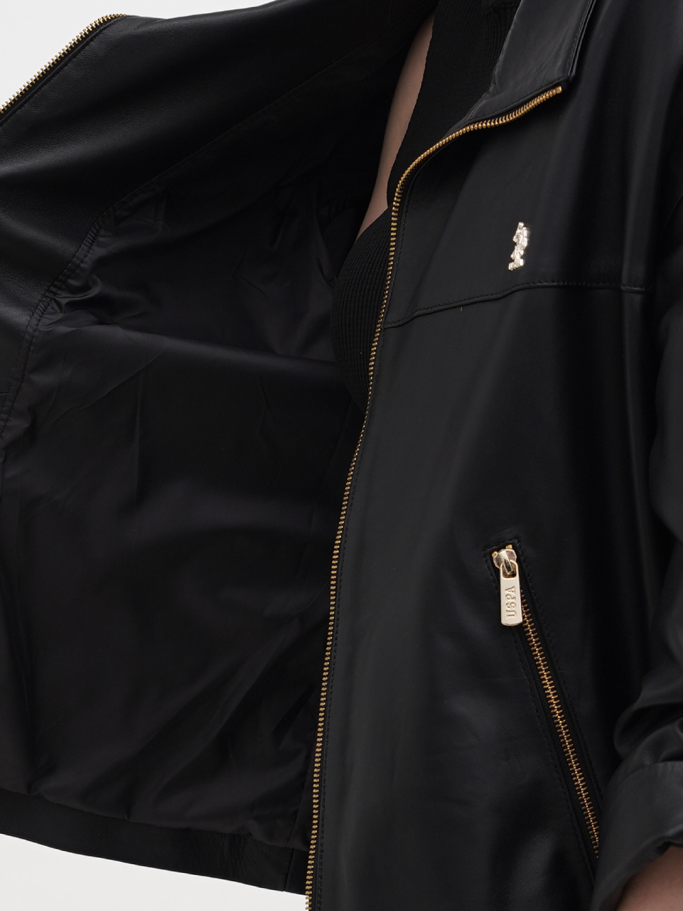 Шкіряна куртка US Polo модель USPA.WK23006.VR046 Фото