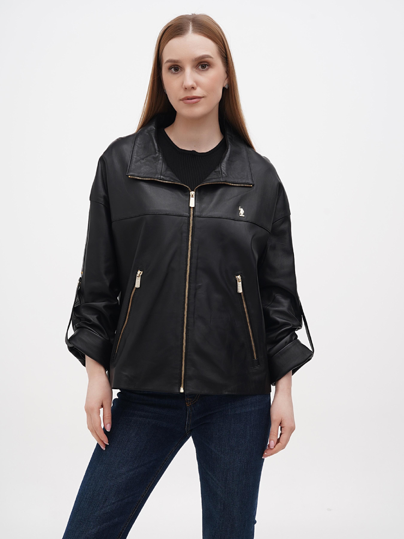 Шкіряна куртка US Polo модель USPA.WK23006.VR046 Фото