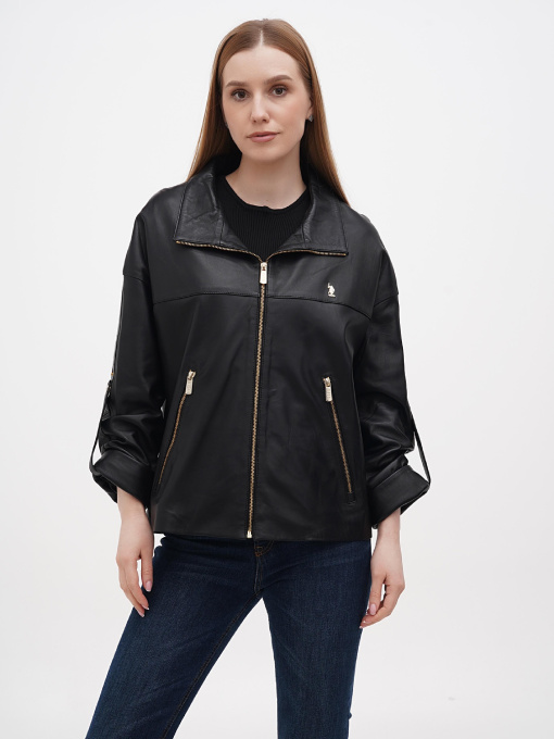Куртка кожаная US Polo модель USPA.WK23006.VR046 Фото