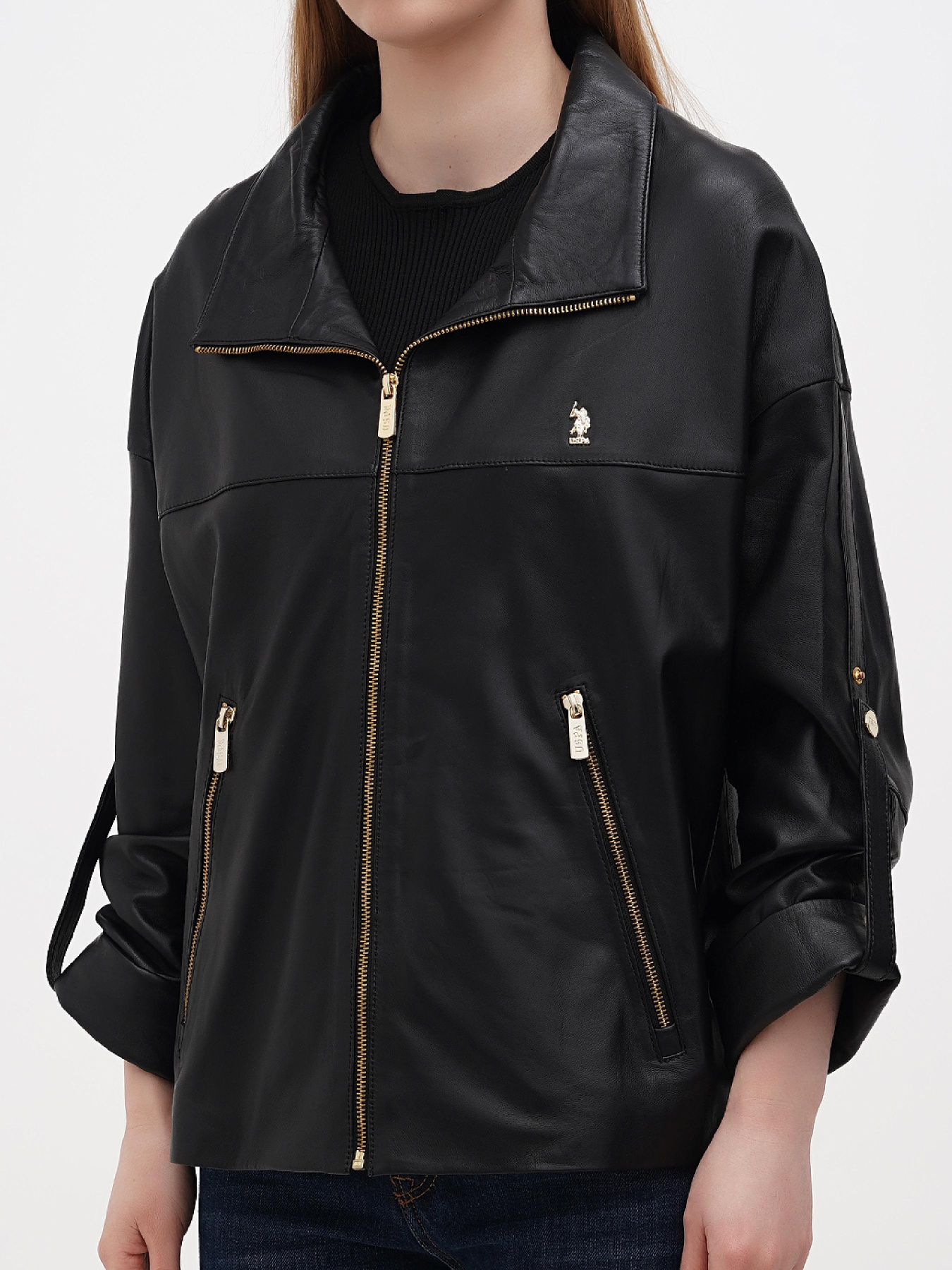 Шкіряна куртка US Polo модель USPA.WK23006.VR046 Фото