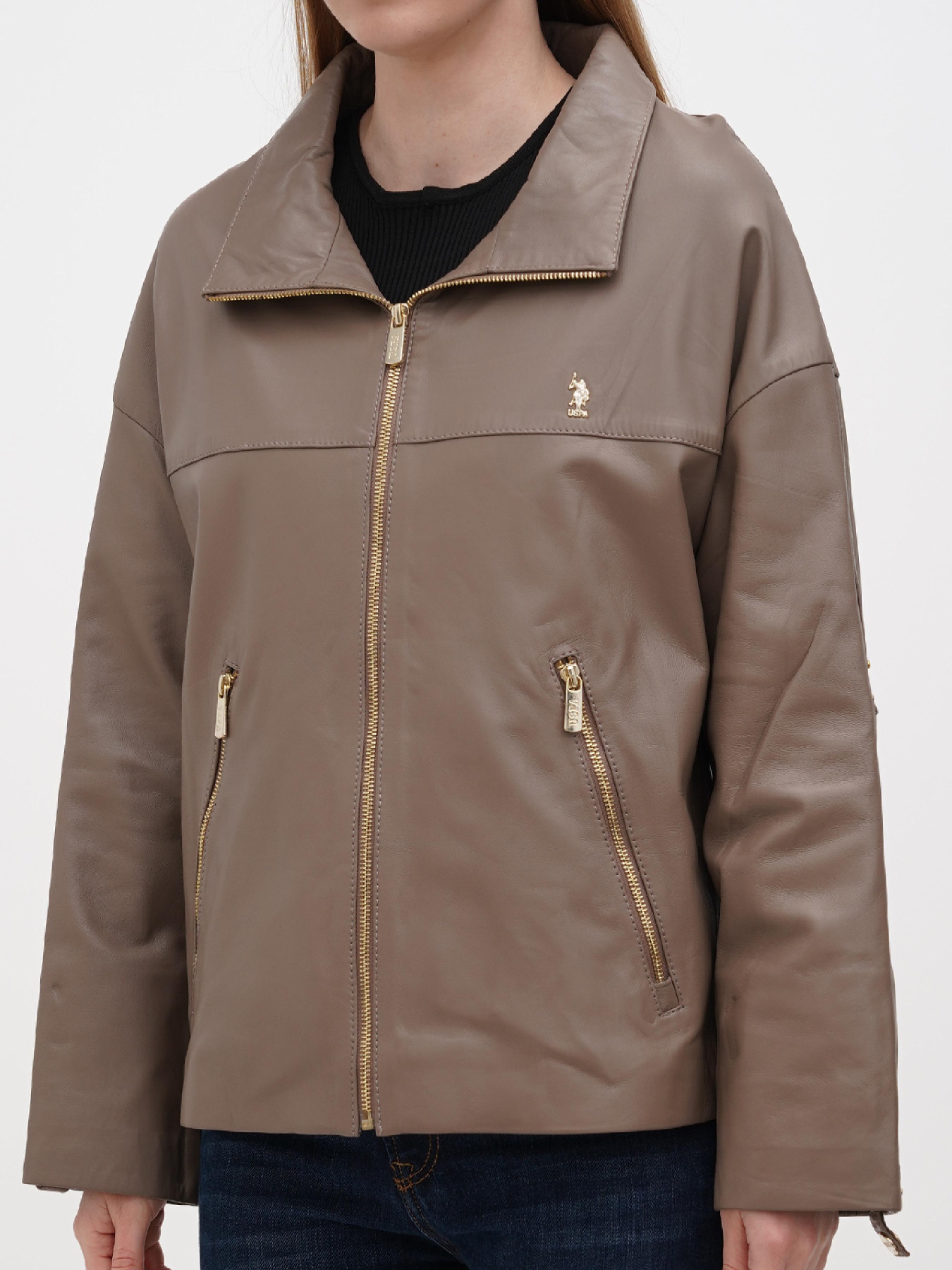 Шкіряна куртка US Polo модель USPA.WK23006.VR071 Фото
