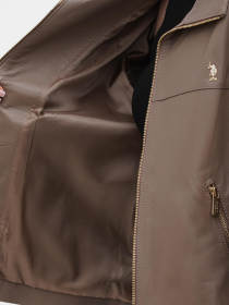 Шкіряна куртка US Polo модель USPA.WK23006.VR071 Шкіряна куртка US Polo модель USPA.WK23006.VR071 Фото