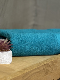 Рушник махровий з бортом бірюзового кольору Ecotton модель 25230 Рушник махровий з бортом бірюзового кольору Ecotton модель 25230 Фото