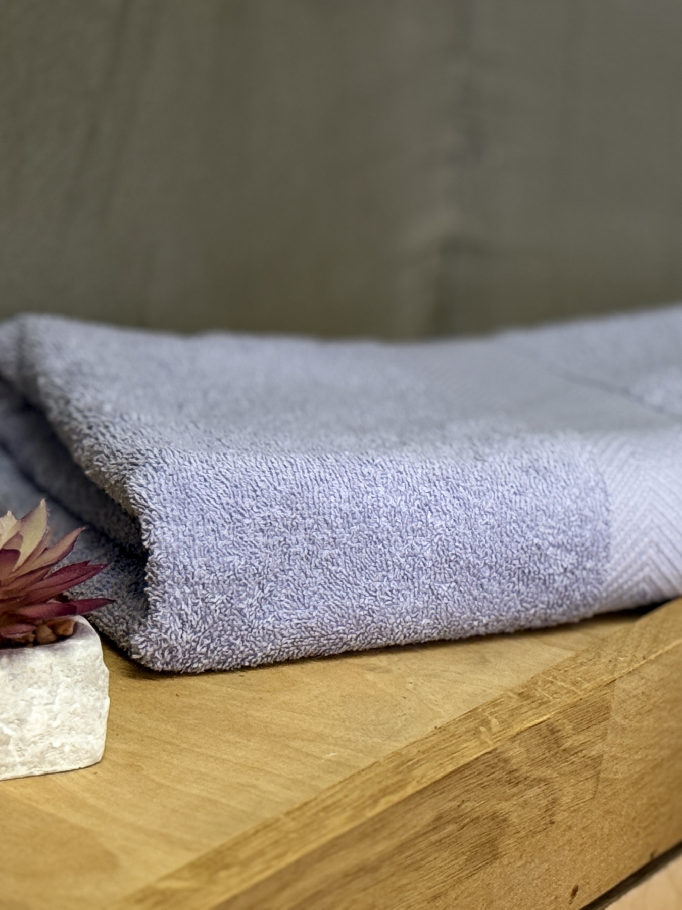 Рушник махровий з бортом бузкового кольору Light Blue Ecotton модель 25244 Фото