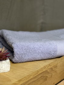 Рушник махровий з бортом бузкового кольору Light Blue Ecotton модель 25244 Фото