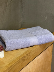 Полотенце махровое с бортом сиреневого цвета Light Blue Ecotton модель 25244 Фото