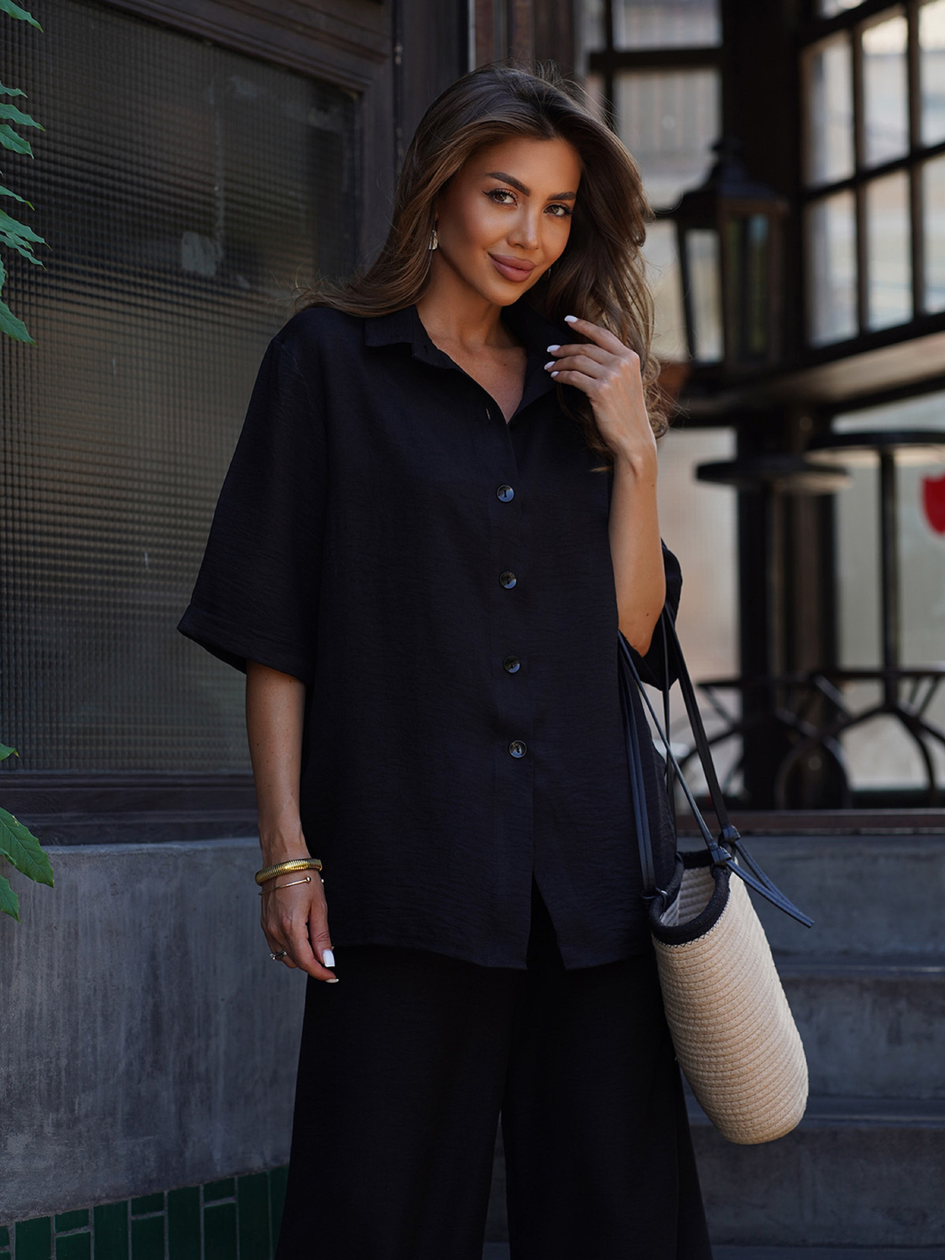 Повсякденний костюм ISSA Plus модель 15154_черный Повсякденний костюм ISSA Plus модель 15154_черный Фото