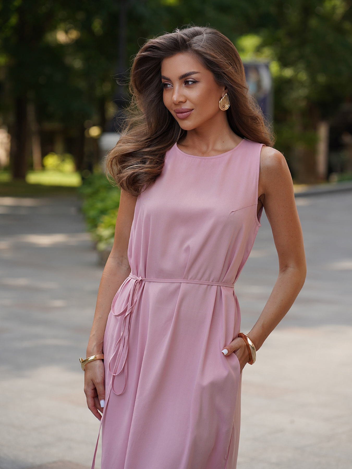 Сарафан ISSA Plus модель 15264A_розовый Фото