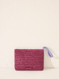 Маленькая фиолетовая косметичка из рафии с принтом Women'secret модель 4849291-75 Фото