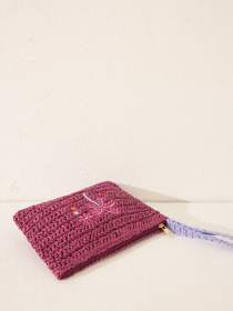 Маленькая фиолетовая косметичка из рафии с принтом Women'secret модель 4849291-75 Фото