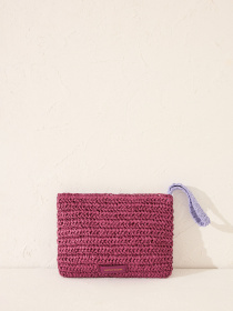 Маленькая фиолетовая косметичка из рафии с принтом Women'secret модель 4849291-75 Фото