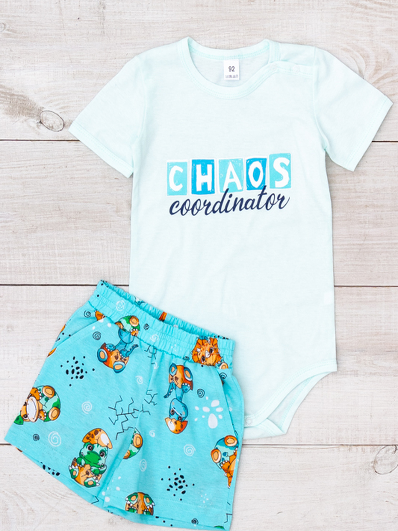 Комплект для младенцев Носи своє модель 5071-002-33-4-dinozavriki-nebesno-blakitnij Фото