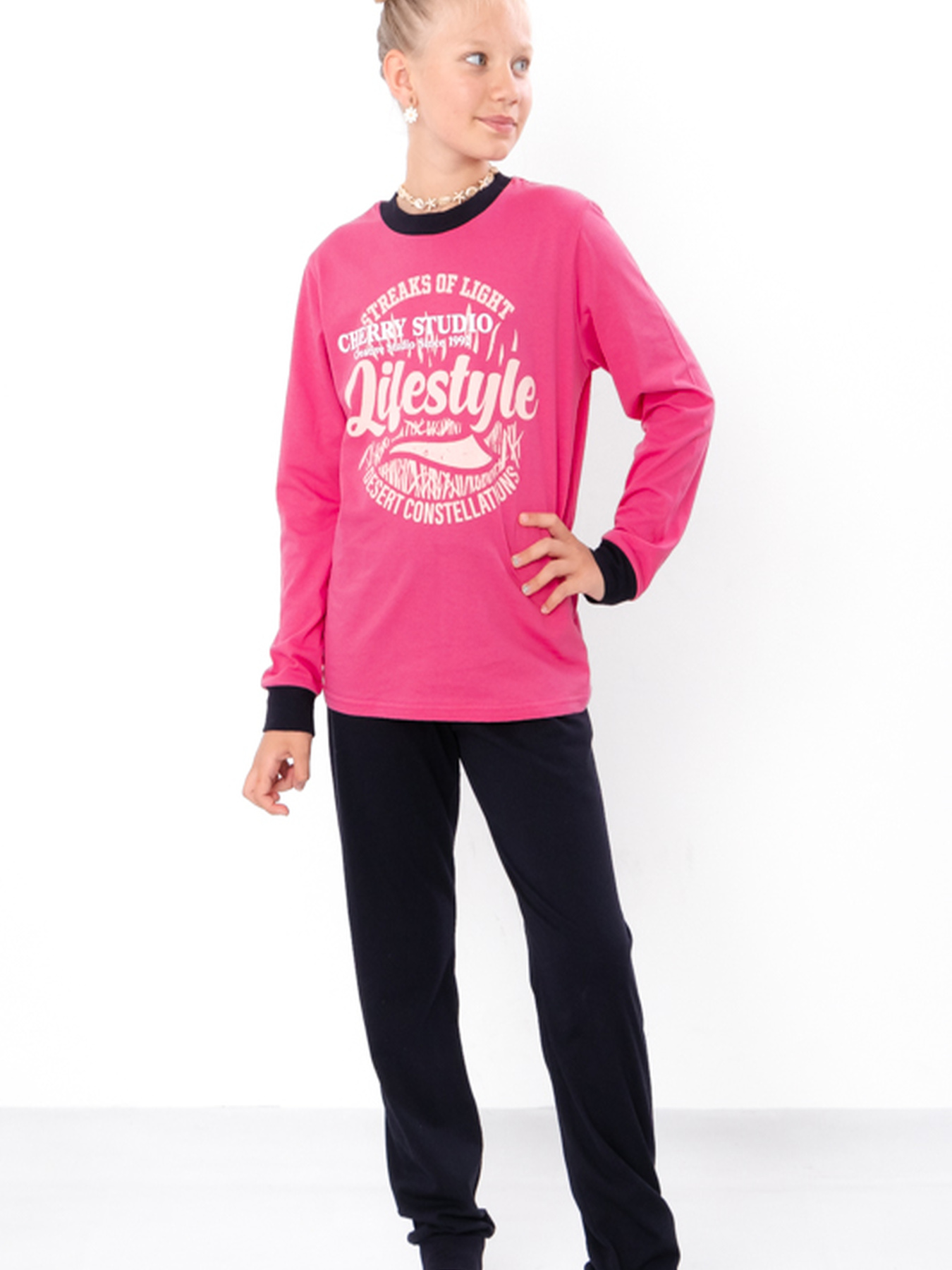 Піжама Носи своє модель 6076-001-33-2-1-temnij-koral-chorn-sinj-desert Фото