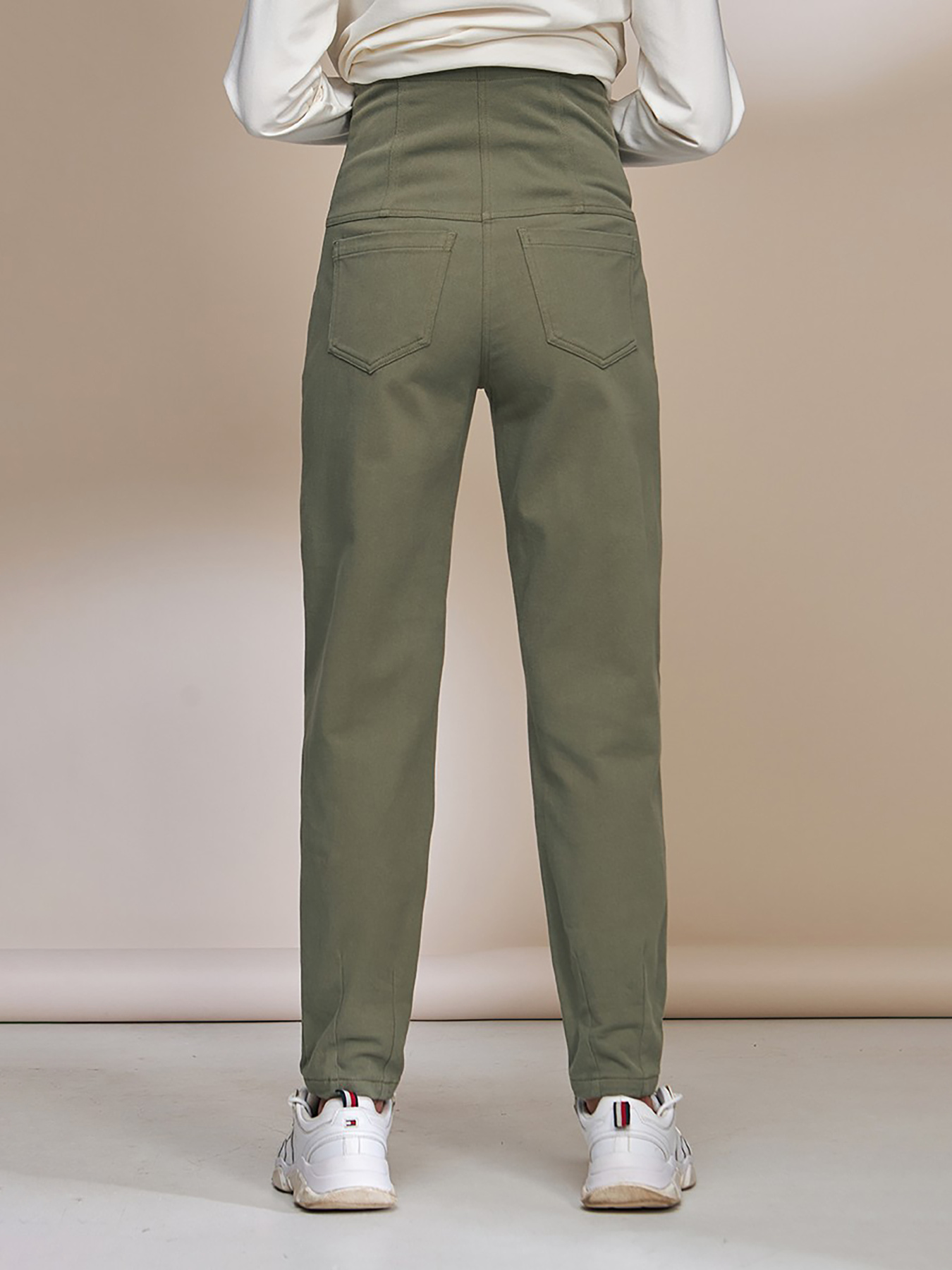 Повседневные штаны Yula mama МОМLone модель MOMLoneTR-33.022OliveYLMMBRK Фото