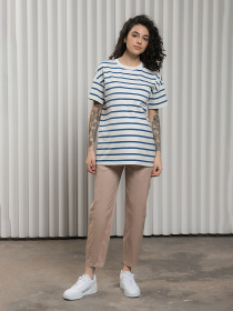 Брюки повседневные Yula mama МОМSheldon модель MOMSheldonTR-24.011BeigeYLMMBRK Фото