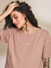 Футболка Yula mama Muse модель MuseNR-33.011CappuccinoYLMMTSH Фото