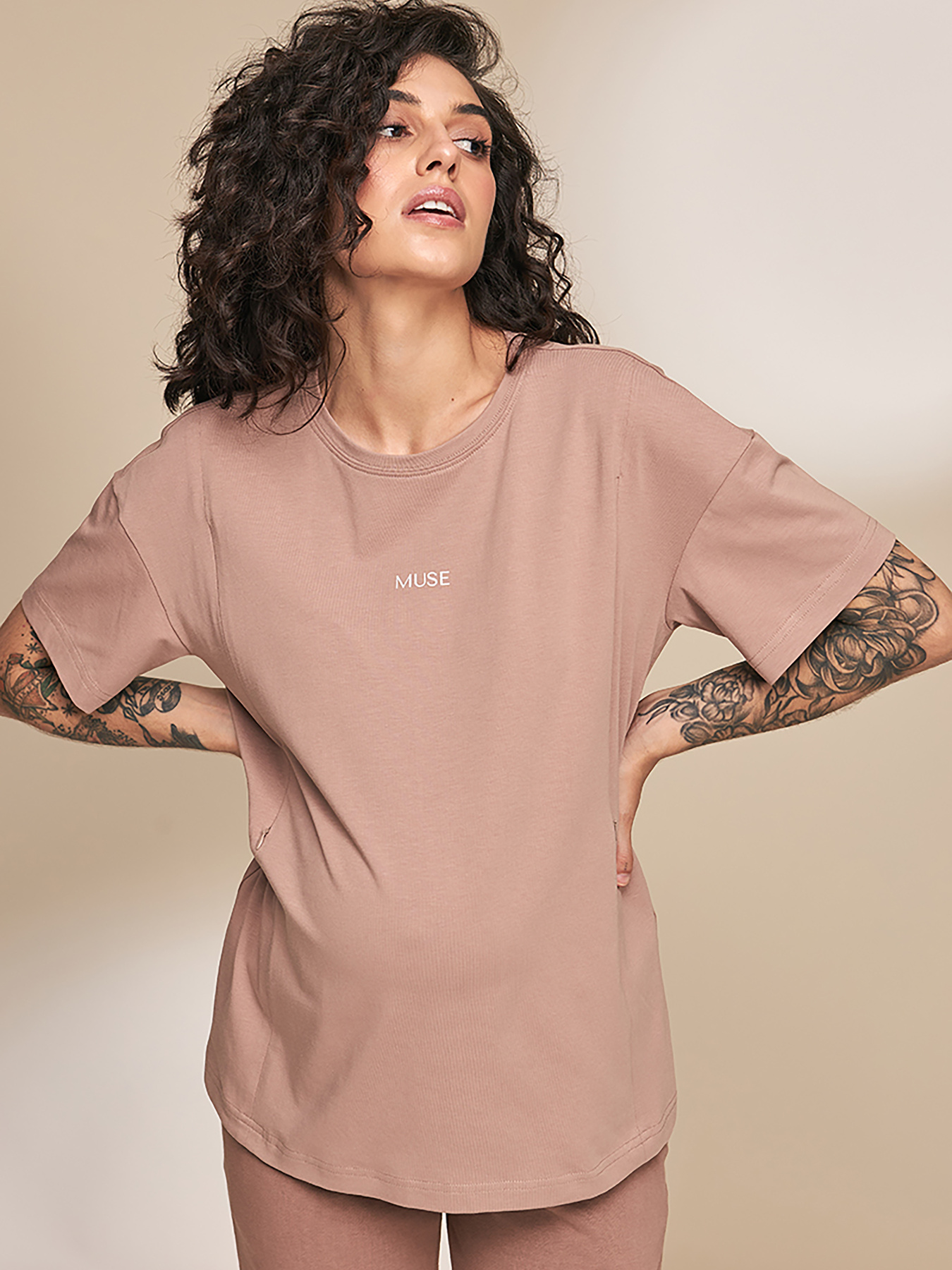 Футболка Yula mama Muse модель MuseNR-33.011CappuccinoYLMMTSH Фото