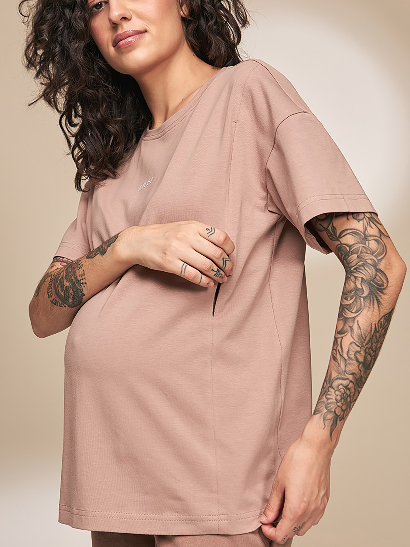 Футболка Yula mama Muse модель MuseNR-33.011CappuccinoYLMMTSH Фото